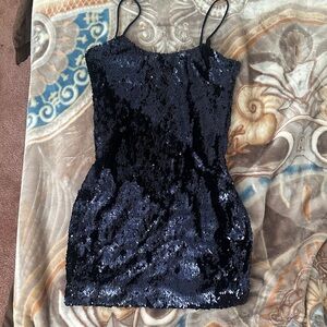 Lucy in the Sky Sparkling Navy Mini Dress